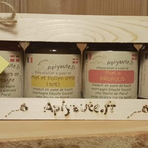 Coffret cadeau en bois – miels bien-être